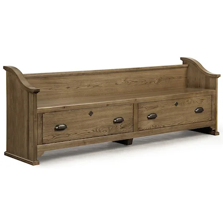 Relaxed Vintage 2 Drawer Storage Bench